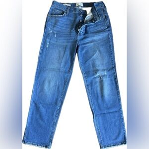Universal Thread High Rise 90s straight jeans. Button fly. Distressed. Size 10R